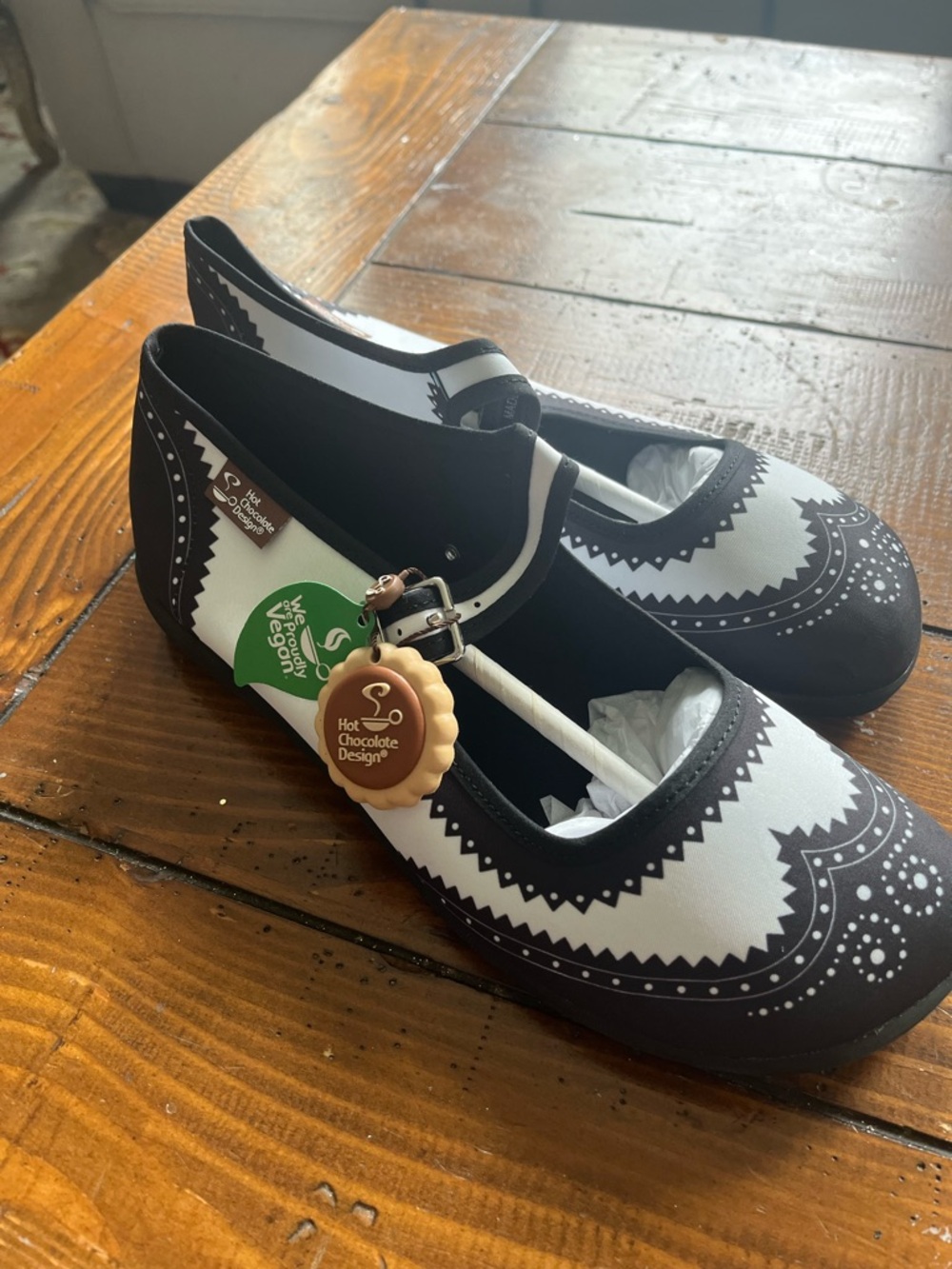 Brand new with tags In box Hot Chocolate design Havana Mary Jane flats
